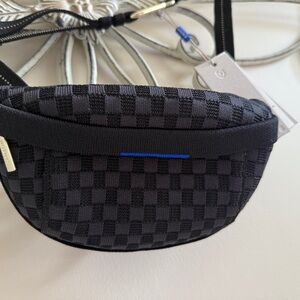 Rothy's Black and Blue Checkered Crossbody Bag